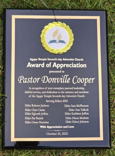 Pastor AppreciationPlaque