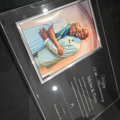 Award plaque for Precision Laboratories recognition and achievement.